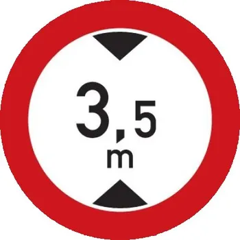 Dopravní značení Dopravní značka B16 - Zákaz vjezdu vozidel, jejichž výška přesahuje vyznačenou mez - Standardní kruh 700mm