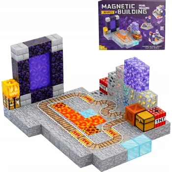 ostatní stavebnice Stavebnice 104 kusů + 2 figurky Konstrukční sada 3D bloků