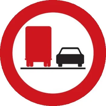 Dopravní značení Dopravní značka B22a - Zákaz předjíždění pro nákladní automobily - Standardní kruh 700mm