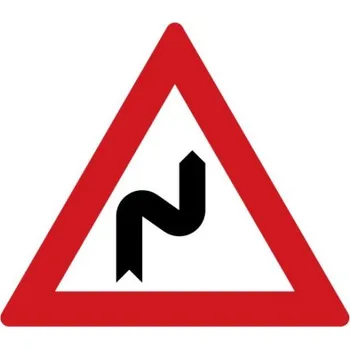 Dopravní značení Dopravní značka - Dvojitá zatáčka, první vpravo