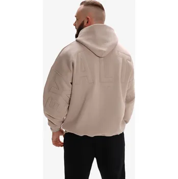 Pánská mikina Exalted Pánská Comfy-Nest EMBROIDERED OVERSIZED Mikina - béžová Velikost: L