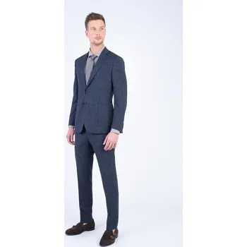 Pánský oblek Oblek z merino vlny se lnem V pohodlném střihu 190207