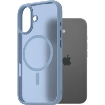 Pouzdro na mobilní telefon AlzaGuard Matte Case Compatible with MagSafe pro iPhone 17 světle modrý