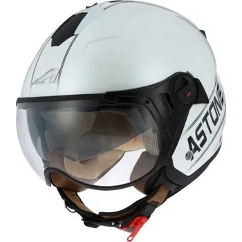 Helma na motorku Moto přilba ASTONE MINIJET S SPORT COOPER bílo/černá (Velikost: XS) MCF_9815