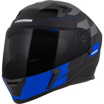 Helma na motorku přilba Integral 3.0 RoxoR, CASSIDA (černá matná/modrá/šedá/bílá, plexi s přípravou pro Pinlock) (Velikost: XS) 2H598936