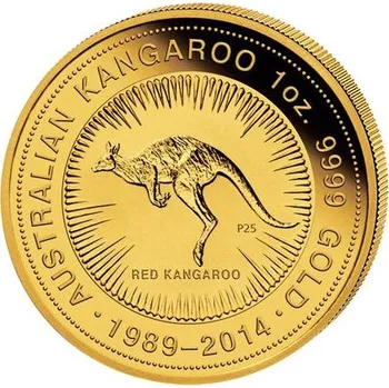Zlatá mince 100 AUD Australian Kangaroo (Klokan rudý) 1 Oz 2014 25.výročí (1989-2014)