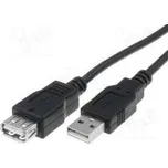 Kabel USB 2.0 USB A zásuvka, USB A vidlice niklovaný 1,8m