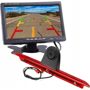 Couvací kamera SADA ZPĚTNÉ KAMERY S BRZDOVÝM SVĚTLEM + 7" MONITOR NA STOJÁNKU PRO FORD TRANSIT