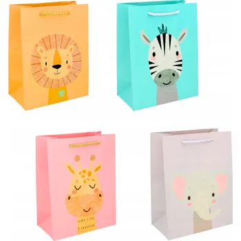 Dárková taška Dětská dárková taška se zvířátky 23x18x10 cm