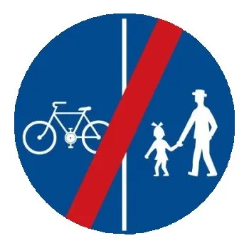 Dopravní značení Dopravní značka C10b - Konec stezky pro chodce a cyklisty - Standardní kruh 700mm
