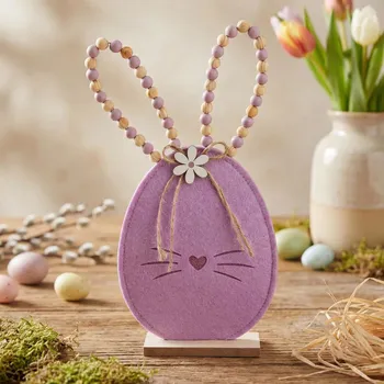 Velikonoční dekorace Velikonoční ozdoba zajíc z filcu ALTOM DESIGN 32 cm fialová