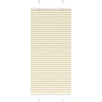 Roleta vidaXL Plisovaná roleta 55x100 cm Šířka látky 54,4 cm Polyester [4015168] Barva: krémová