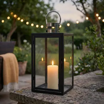 Lucerna Kovová závěsná lucerna ALTOM DESIGN 45,5 cm černá