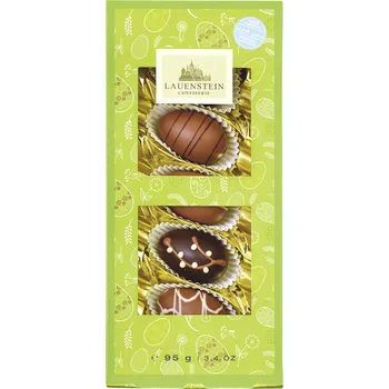 Bonboniéra LAUENSTEIN Bonboniéra - Velikonoce - Dárková krabička s čokoládovými vajíčky 100g