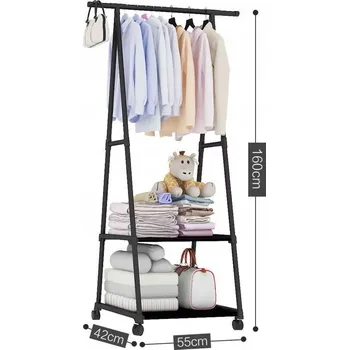 Věšák Stojací věšák Perfectlife černý