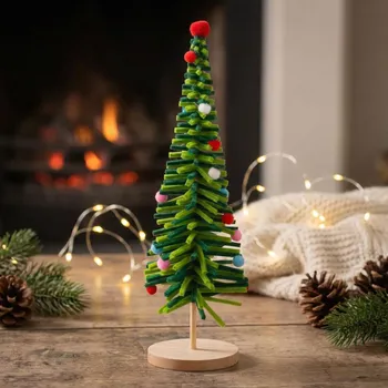 Vánoční dekorace Vánoční figurka filcový stromeček ALTOM DESIGN 25 cm zelený