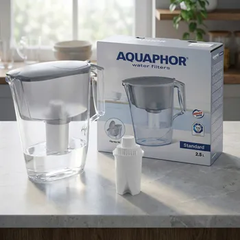 Filtrace vody Filtrační konvice s vložkou AQUAPHOR STANDARD 2,5 l šedá