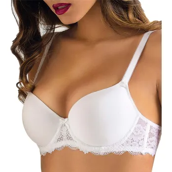 Podprsenka Dámská vyztužená podprsenka bílá hladká pohodlná ITALSKÁ Sielei 100C