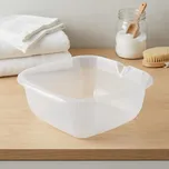 Čtvercová miska s výlevkou plastová KEEEPER 13 l průhledná