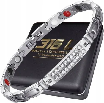 Náramek STŘÍBRNÝ ZDRAVOTNÍ MAGNETICKÝ NÁRAMEK DÁMSKÝ