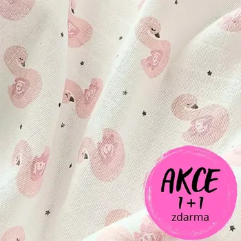 Prem plenková osuška Labuť růžová 90x100 cm