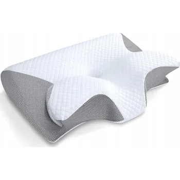 Polštář Ortopedický polštář profilovaný paměťový memory 60x40x14 cm | šedý