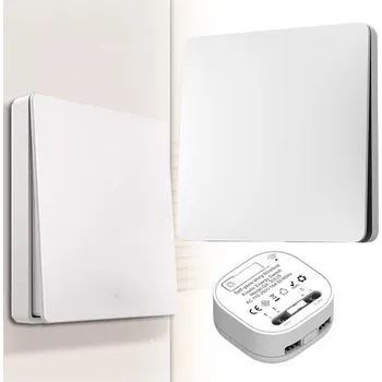 vypínač BEZBATERIOVÝ BEZDRÁTOVÝ VYPÍNAČ SVĚTLA NA ZEĎ - TLAČÍTKO