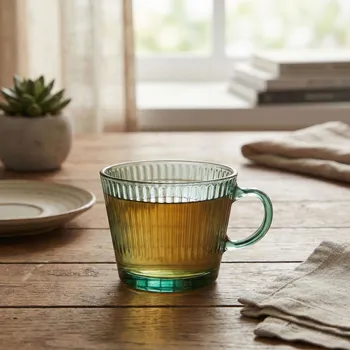 Sklenice Skleněný hrnek ALTOM DESIGN OFELIA 410 ml zelený