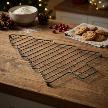 Chladicí mřížka na dort ve tvaru stromku ALTOM DESIGN 40 cm zelená