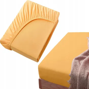 Prostěradlo Prostěradlo Jersey s gumou bavlněné na postel 180x200 broskvové, béžové