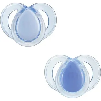dudlíky Tommee Tippee Šidítko Silikon Night-time 18-36m 2 ks modré