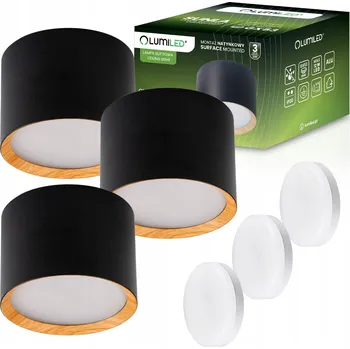 3x HALOGENOVÉ svítidlo přisazené Spot Tuba stropní svítidlo LED 8W GX53 SADA