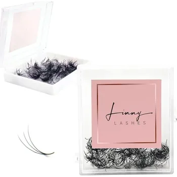 Péče o řasy a obočí 3D objemové řasy pro prodloužení Linny Lashes hotové vějířky C 11 mm 500 ks