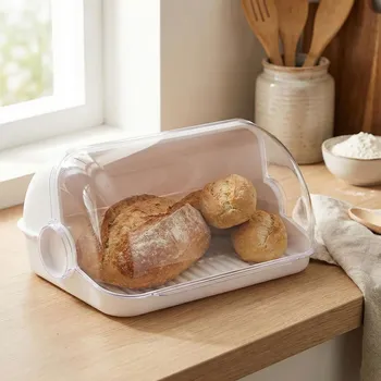 chlebník Plastový chlebník LAMELA průhledný