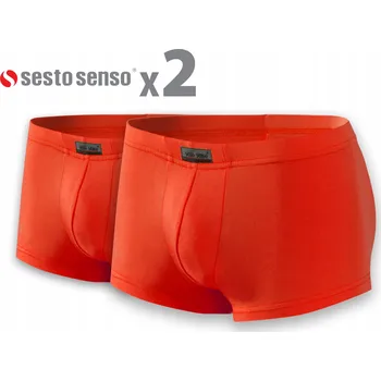Boxerky Sesto Senso Mini Boxerky pánské BM06 micromodal 2 ks Červená XL