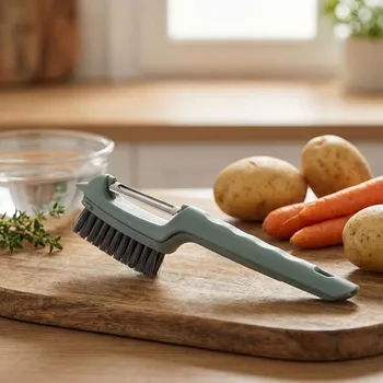 Kuchyňská škrabka Škrabka s kartáčkem ALTOM DESIGN 19,5 cm zelená