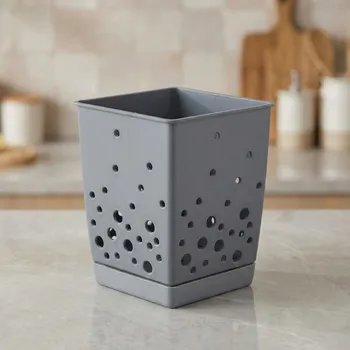 Organizace kuchyně Odkapávač na příbory s podložkou ALTOM DESIGN 11 cm šedý