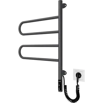 Sušák na prádlo Elektr. otočný sušák na ručníky TRISTAR 75W/230V 60x44,5 cm IP44 nerez/černá