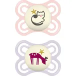 MAM DUDLÍK PERFECT NIGHT 0+m, dbl box růžový/fialový