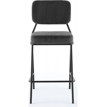 Barová židle Moderní barová židle Plush Noir s měkkým čalouněním, černá