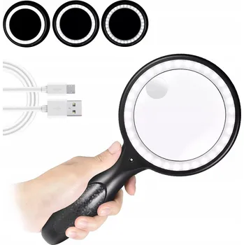 Lupa Lupa na čtení 30X 60X s 33 LED diodami DÁREK pro seniory a děti