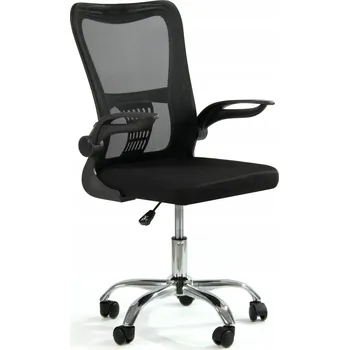 Ergonomická kancelářská židle, model V8, sklopné područky, černá