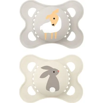 dudlíky MAM DUDLÍK ORIGINAL 0+m, dbl box šedý/béžový