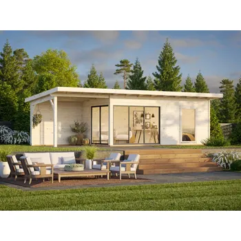 Zahradní domek Zahradní domek Palmako ANDREA 17,1+7,9 m2 SLIDE (Rozměr: 898x300 cm, tl.44 mm)