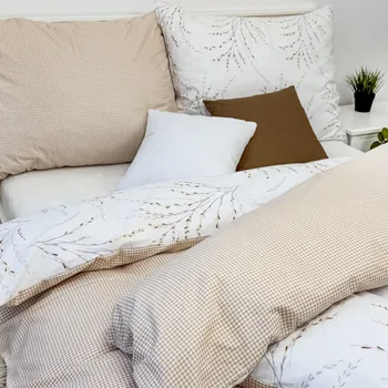 Povlečení Bavlněné povlečení Vrba oboustranná Zapínání: knoflík, Velikost polštáře: 70x90, Velikost přikrývky: 140x200