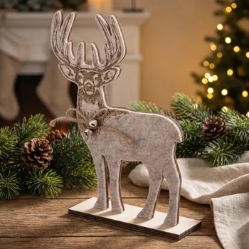 Vánoce Vánoční figurka sob plstěný ALTOM DESIGN 23 cm hnědá