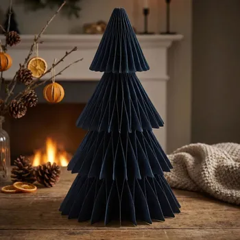 Vánoční dekorace Vánoční papírový stromek ALTOM DESIGN 20 cm tmavě modrý