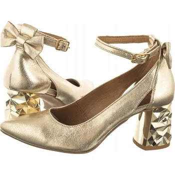 Dámské lodičky Dámské lodičky Maciejka 05059-25 kožené, zlaté, velikost vel.