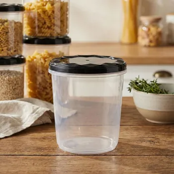 Dóza na potraviny Kulatá dóza na potraviny s víkem ALTOM DESIGN 1 l černá