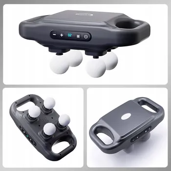 Masážní přístroj MASÁŽNÍ PŘÍSTROJ NA SVALY A ZÁDA VIBRAČNÍ GUN 4 GŁOWICE 6 TRYBÓW INTENZIVNÍ